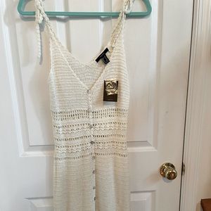 Knitted white dress